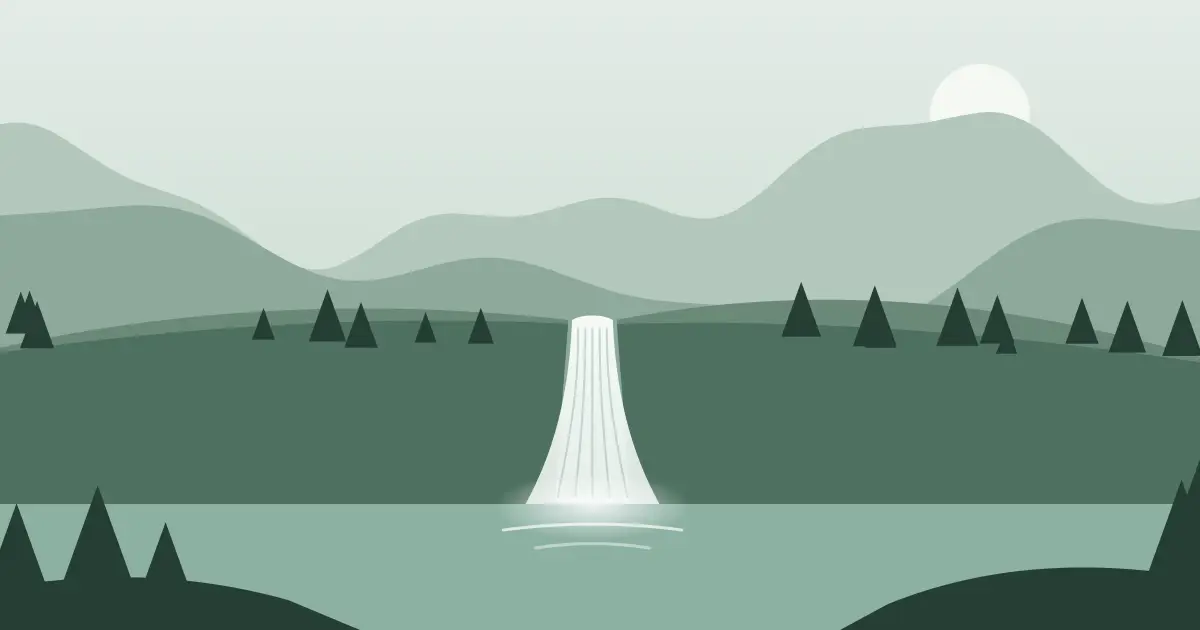 Illustrated featured image for Great Falls in Talladega County, Alabama