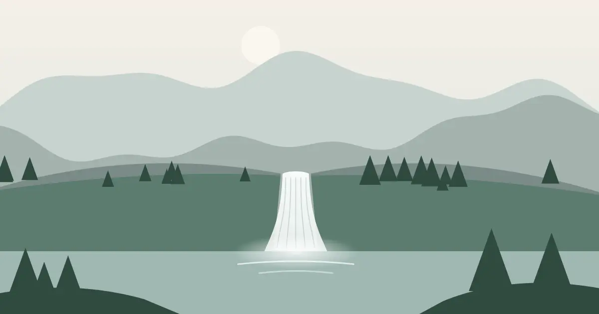 Illustrated featured image for Georgia Falls in Colbert County, Alabama