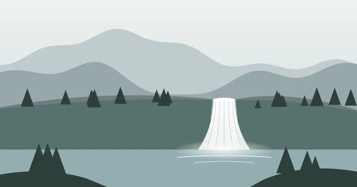 Illustrated featured image for Rendalia Water Falls in Talladega County, Alabama