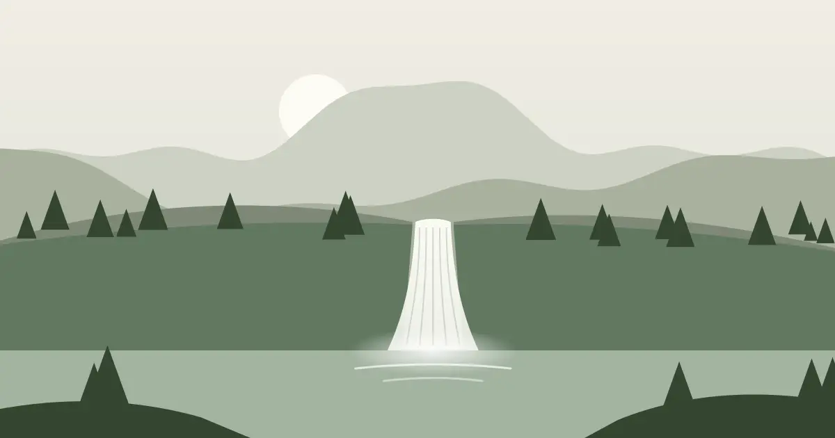 Illustrated featured image for Piney Branch Falls in Marshall County, Alabama
