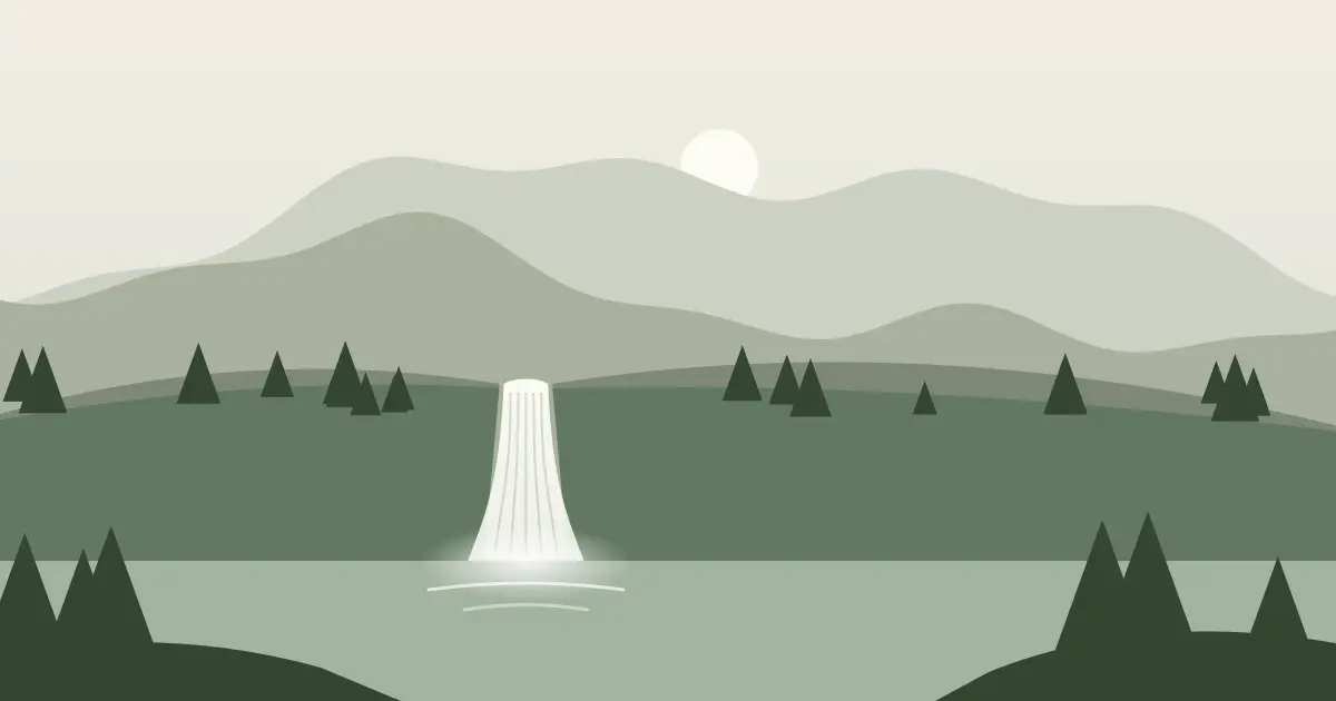 Illustrated featured image for High Shoals Falls in Randolph County, Alabama