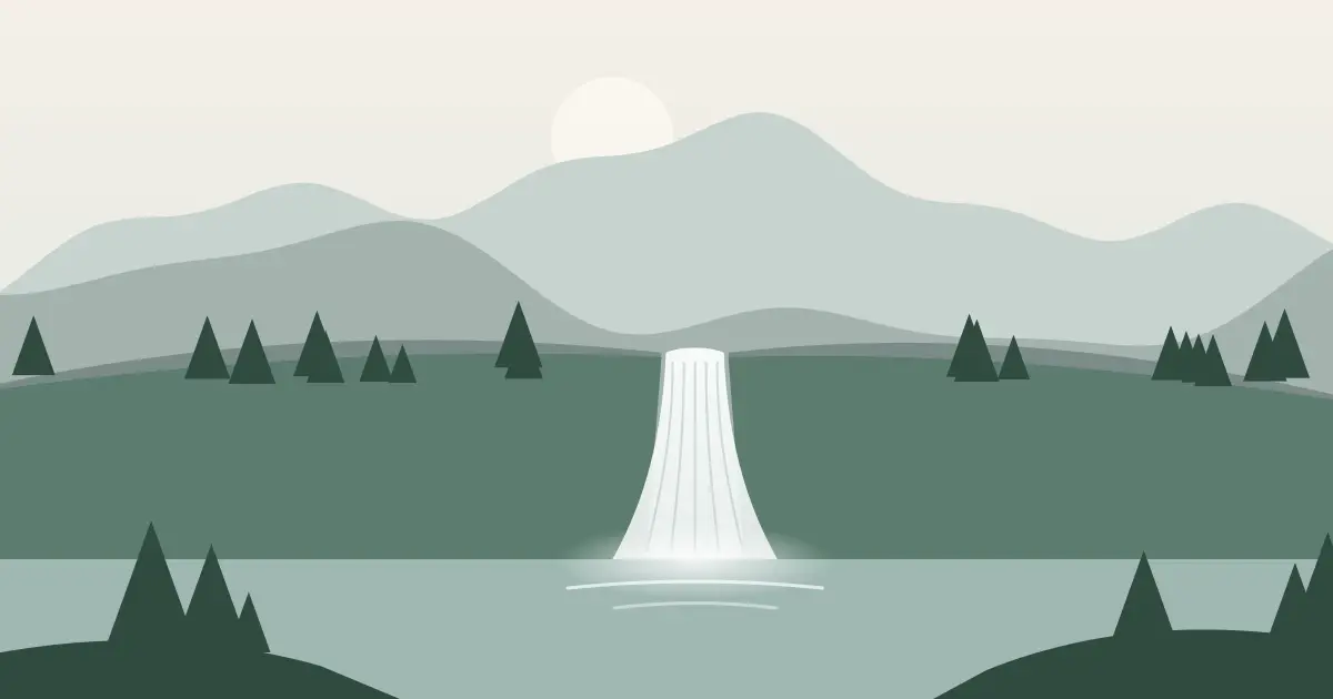 Illustrated featured image for Cynthia Falls in Kenai Peninsula County, Alaska