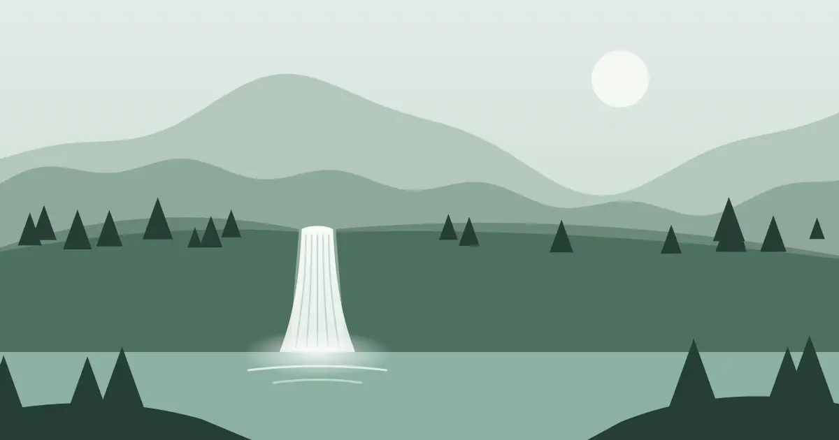 Illustrated featured image for Petrof Falls in Lake and Peninsula County, Alaska