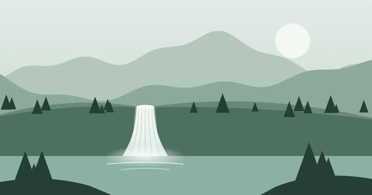 Illustrated featured image for Lower Falls in Bethel County, Alaska