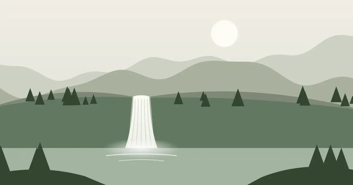 Illustrated featured image for Whiting Falls in Chugach County, Alaska