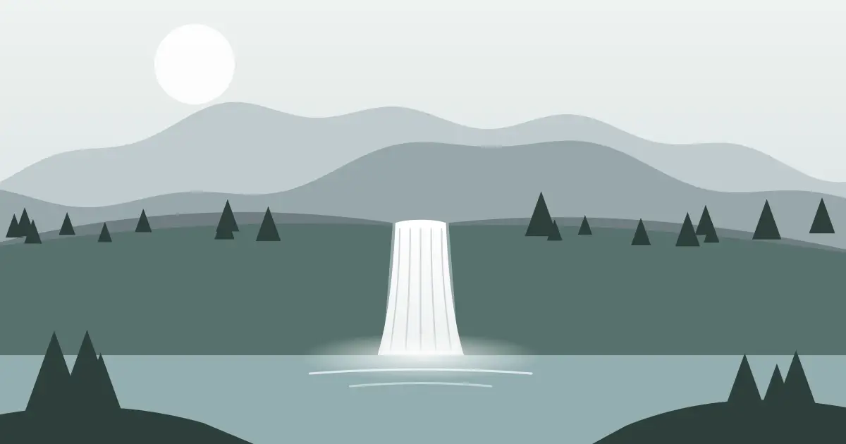 Illustrated featured image for Nutkwa Falls in Prince of Wales-Hyder (CA) County, Alaska