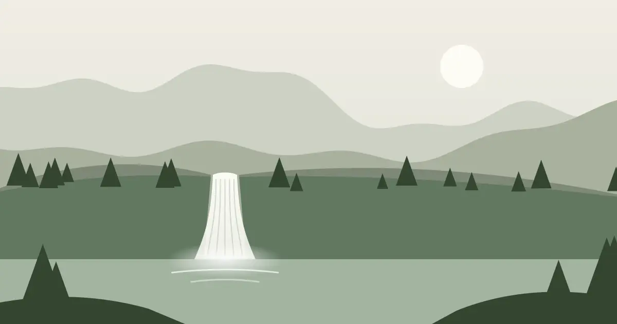 Illustrated featured image for Wolf Pass Falls in Prince of Wales-Hyder (CA) County, Alaska