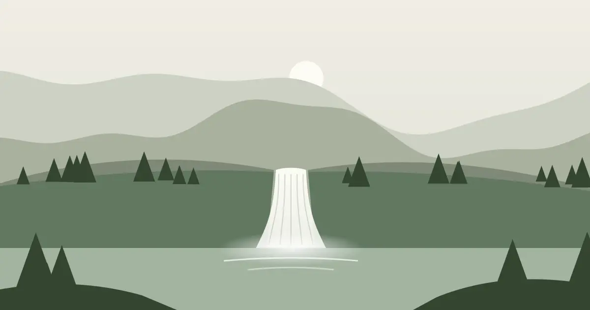 Illustrated featured image for Fultons Falls in Kodiak Island County, Alaska