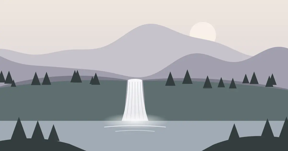 Illustrated featured image for Wolverine Falls in Lake and Peninsula County, Alaska