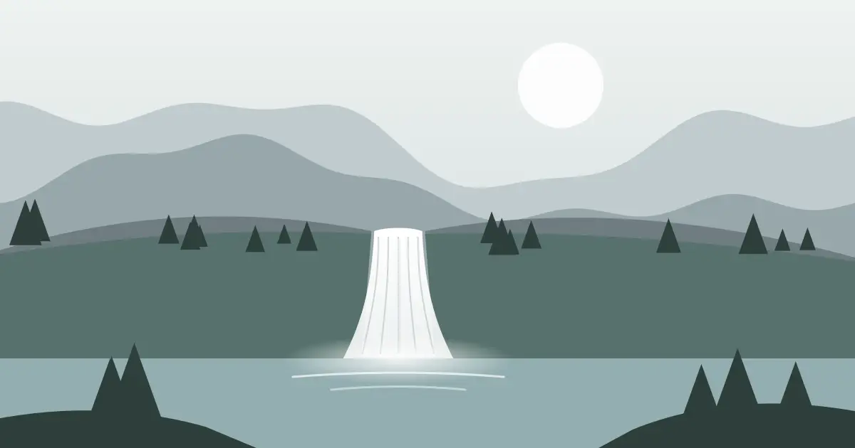 Illustrated featured image for Black Falls in Coconino County, Arizona