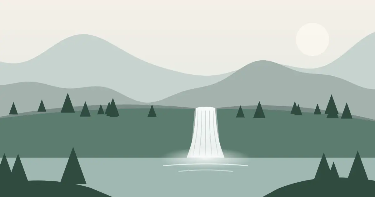 Illustrated featured image for Columbine Falls in Mohave County, Arizona