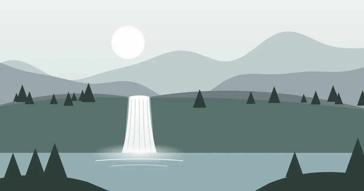 Illustrated featured image for Sardine Falls in Greenlee County, Arizona