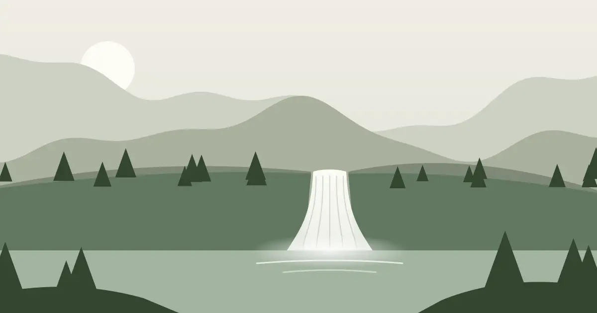 Illustrated featured image for First Falls in Inyo County, California