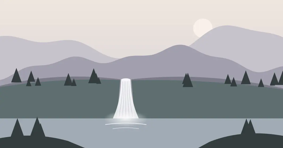 Illustrated featured image for Carson Falls in Alpine County, California