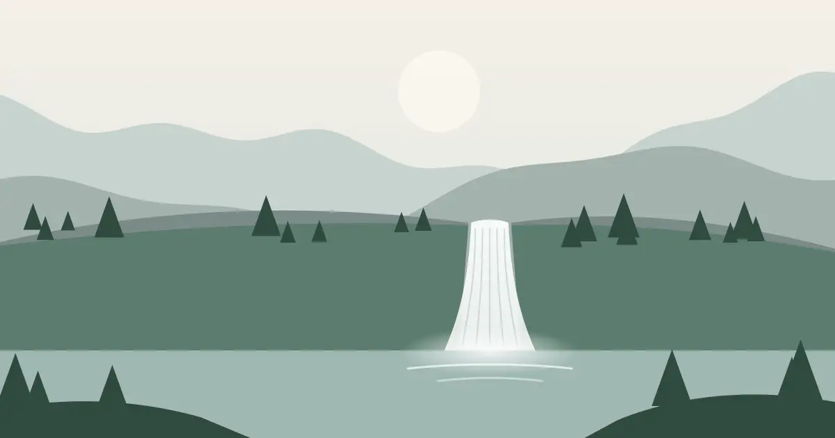 Illustrated featured image for Horsetail Falls in Mono County, California