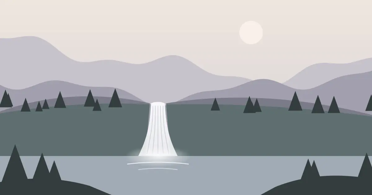Illustrated featured image for Three Troughs Falls in San Luis Obispo County, California