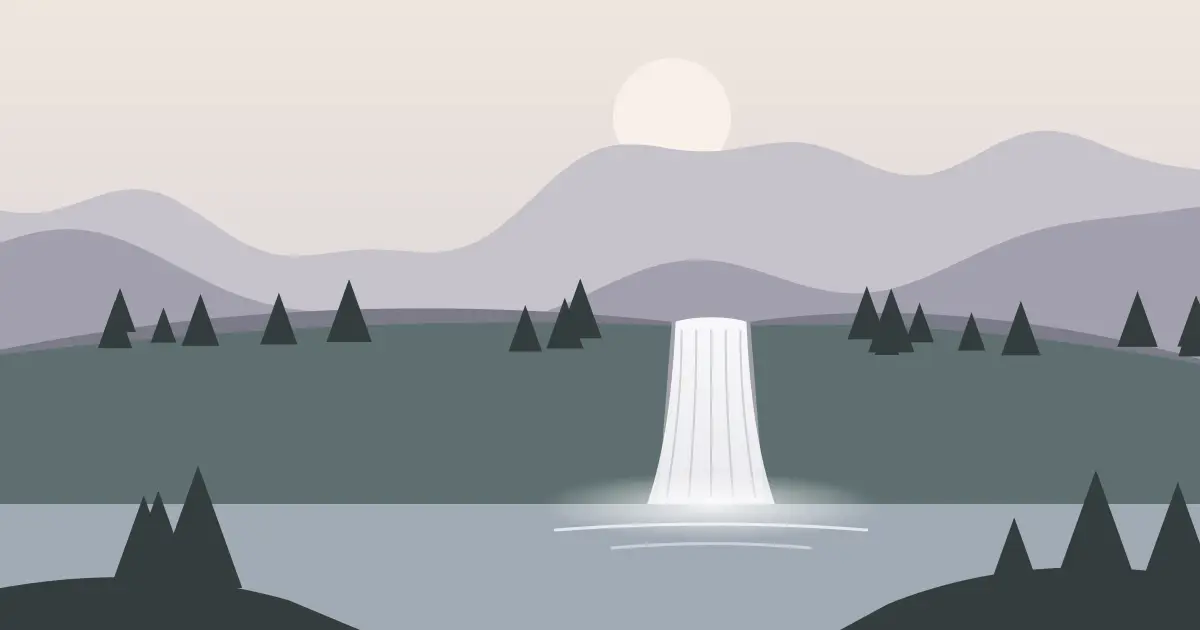 Illustrated featured image for Loretta Falls in Del Norte County, California