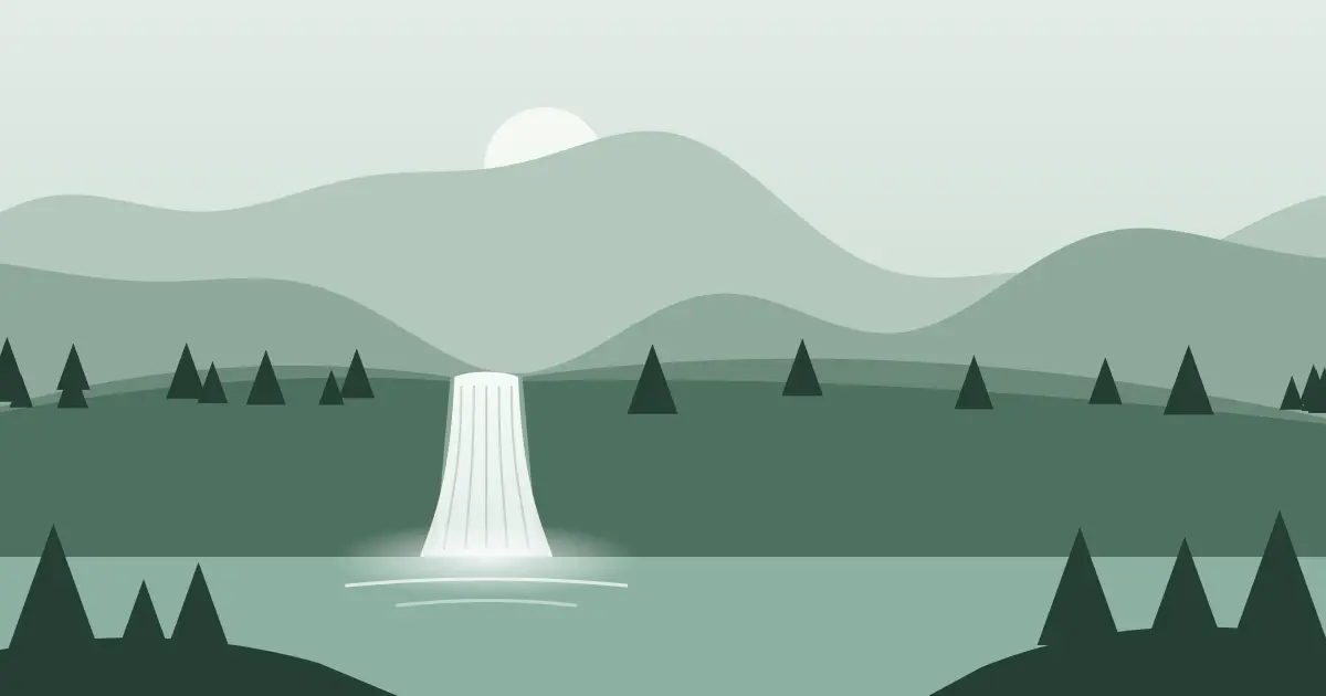 Illustrated featured image for Maple Falls in Siskiyou County, California
