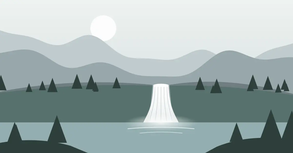 Illustrated featured image for Horsetail Falls in Mono County, California