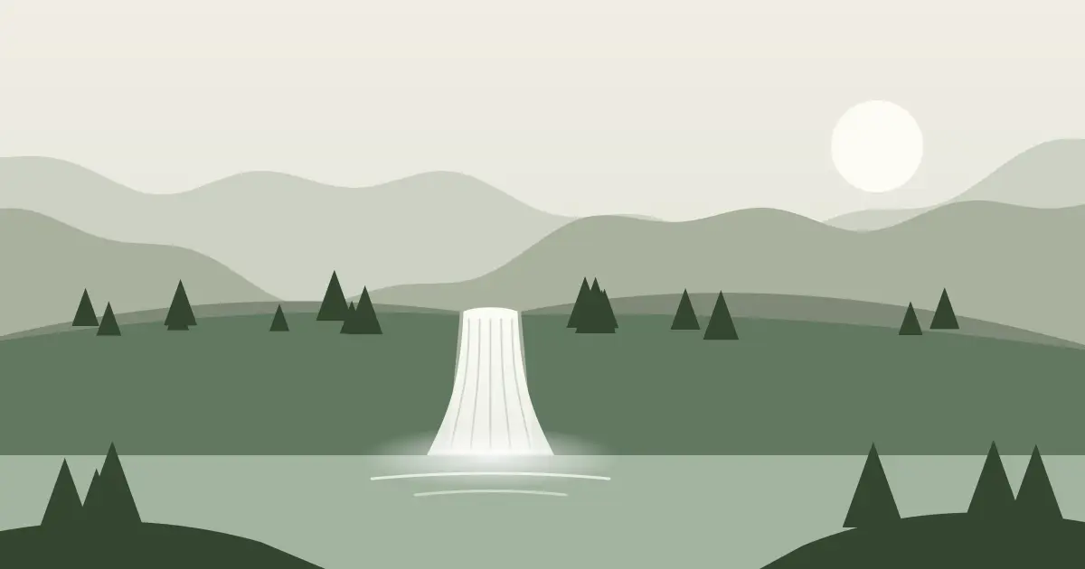 Illustrated featured image for Red Rock Falls in San Bernardino County, California