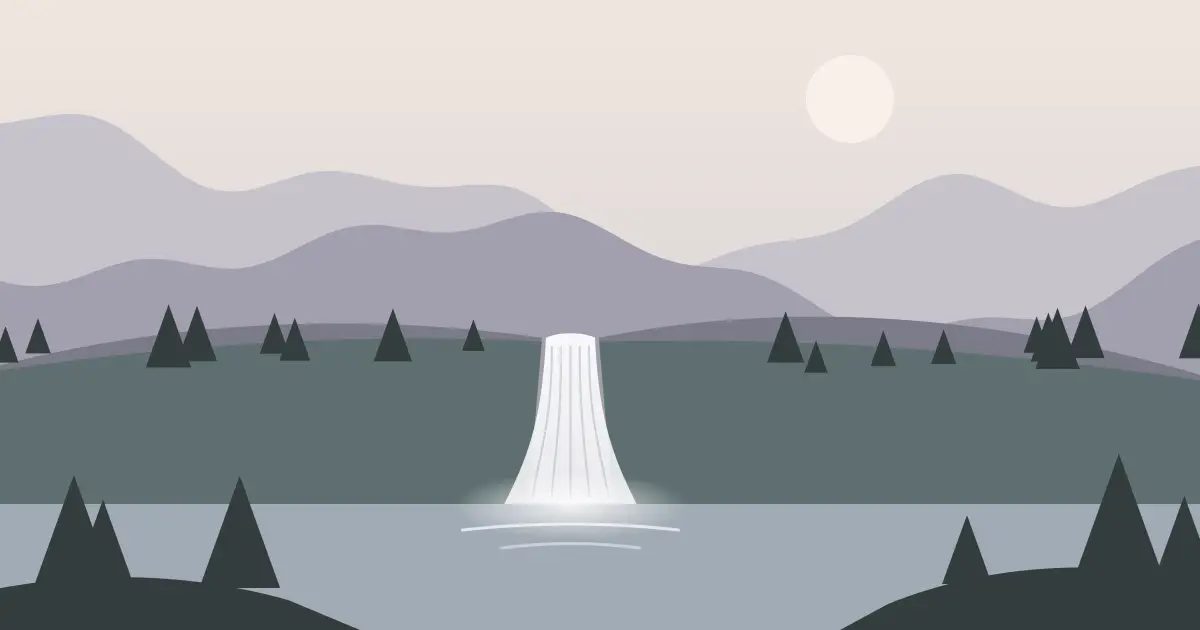 Illustrated featured image for Manly Fall (historical) in Inyo County, California