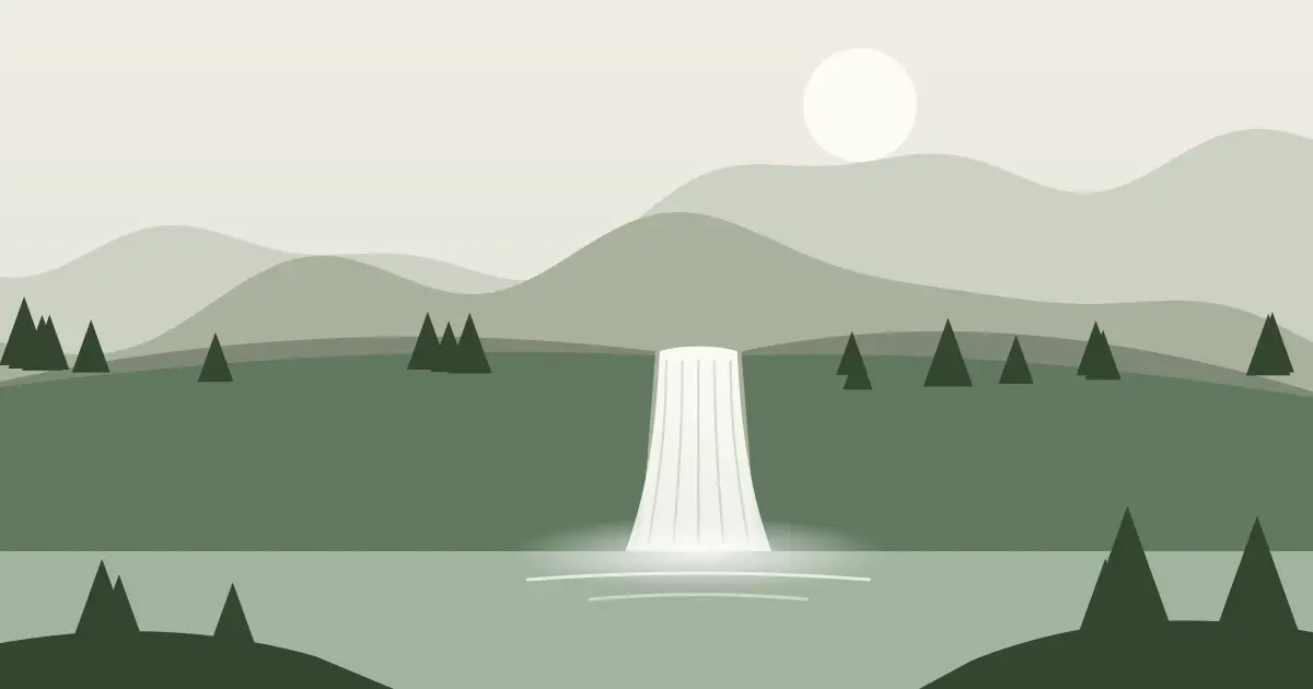 Illustrated featured image for Tufa Falls in Tulare County, California