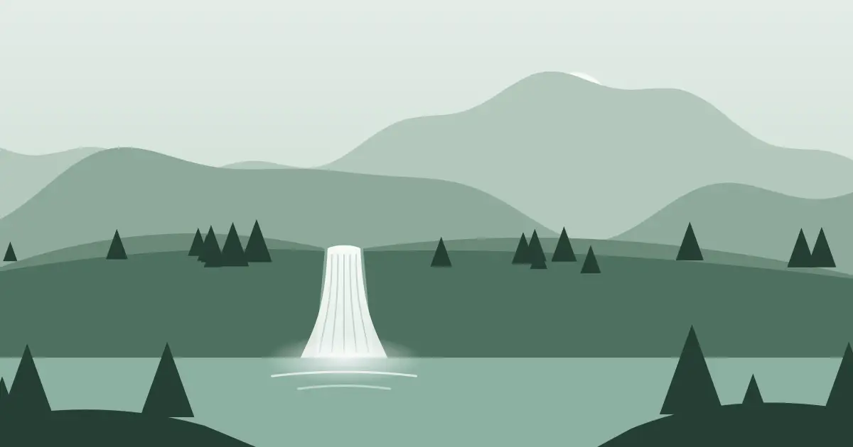 Illustrated featured image for Hidden Heart Falls in Riverside County, California