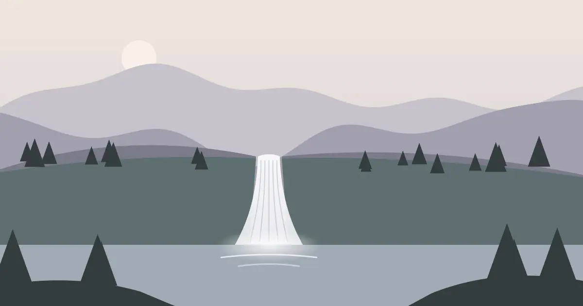 Illustrated featured image for The Falls in Chaffee County, Colorado