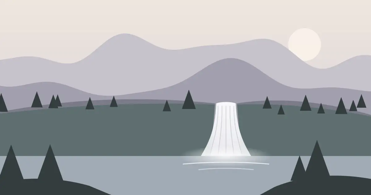 Illustrated featured image for McElmo Falls in Montezuma County, Colorado