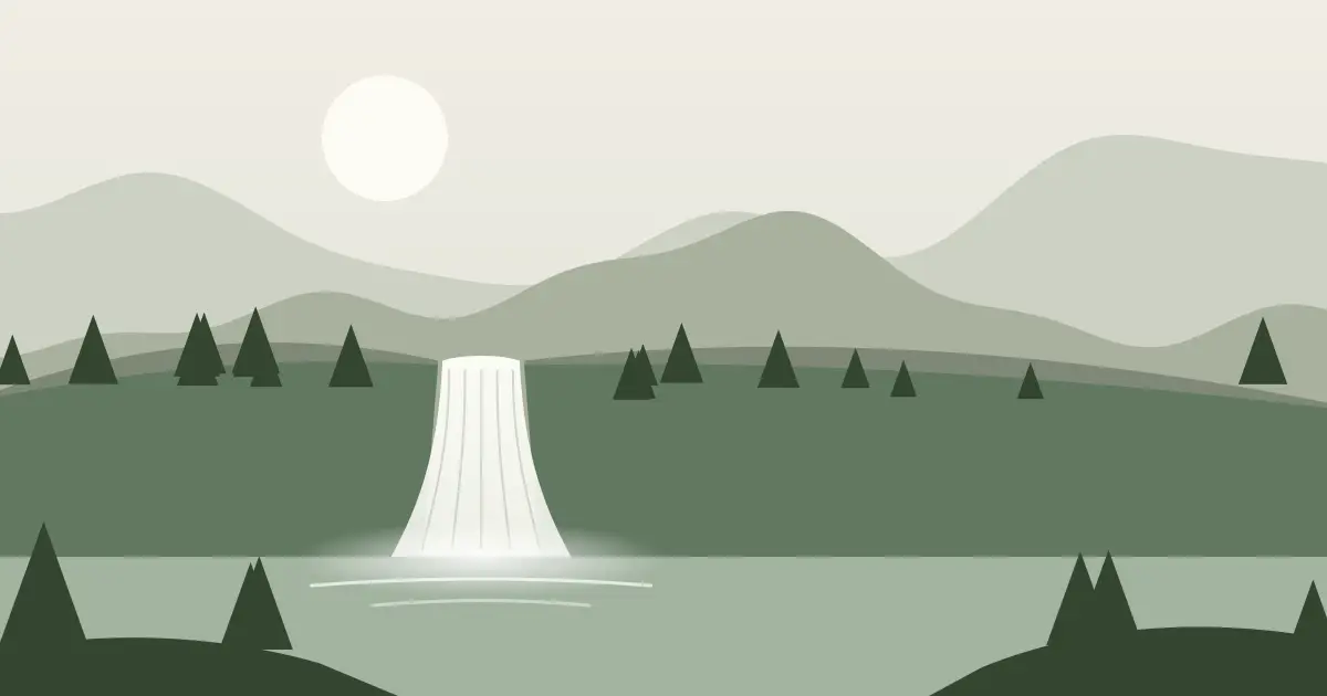 Illustrated featured image for Saguache Falls in Saguache County, Colorado