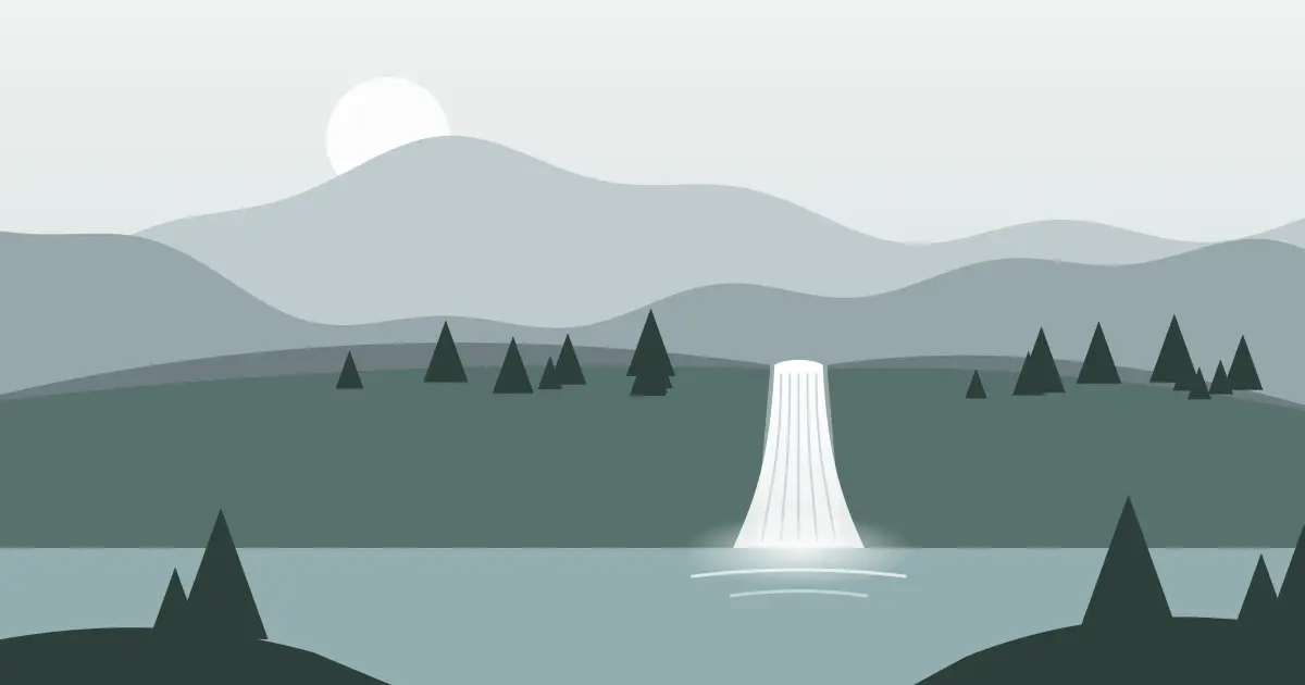 Illustrated featured image for Bessies Falls in Garfield County, Colorado
