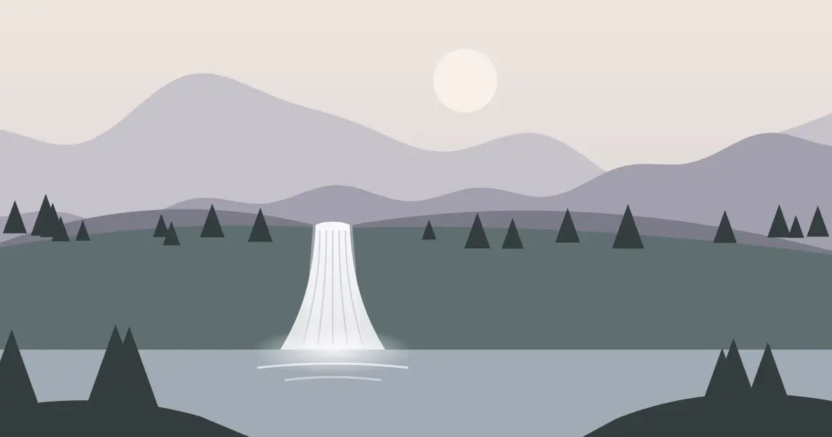 Illustrated featured image for South Fork Falls in Garfield County, Colorado