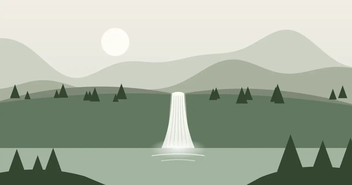 Illustrated featured image for Red Falls in Archuleta County, Colorado