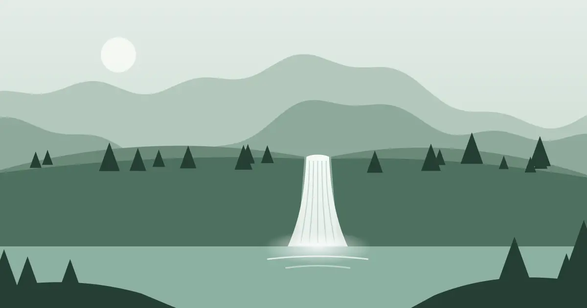 Illustrated featured image for Triplet Falls in Moffat County, Colorado