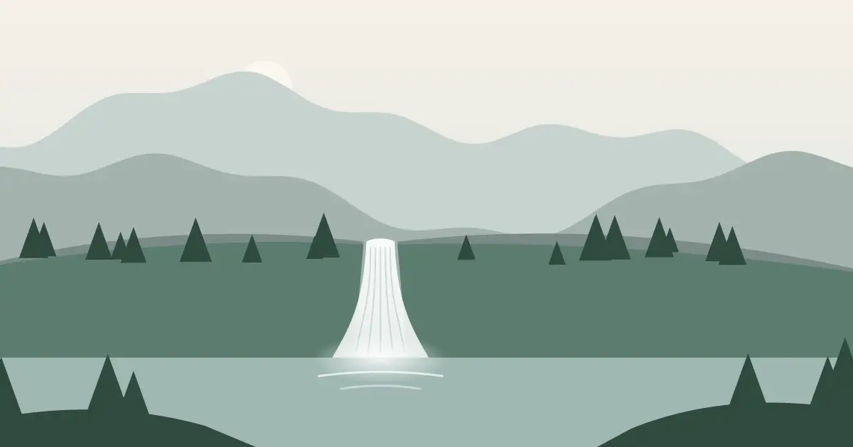 Illustrated featured image for Upper Disaster Falls in Moffat County, Colorado