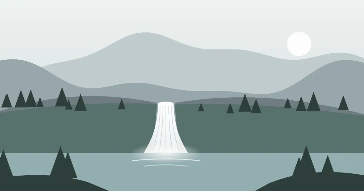 Illustrated featured image for Eagle Falls in Dolores County, Colorado