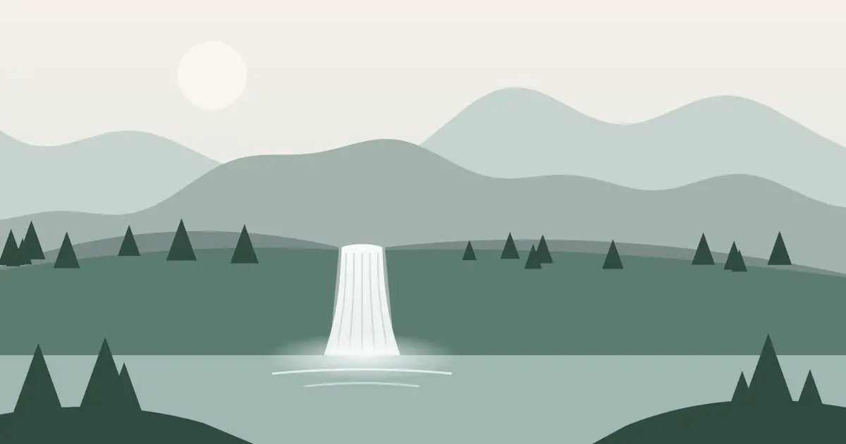 Illustrated featured image for Big Creek Falls in Jackson County, Colorado