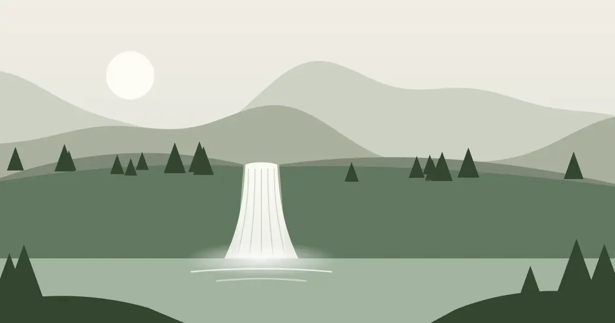 Illustrated featured image for Hikiau Falls in Hawaii County, Hawaii
