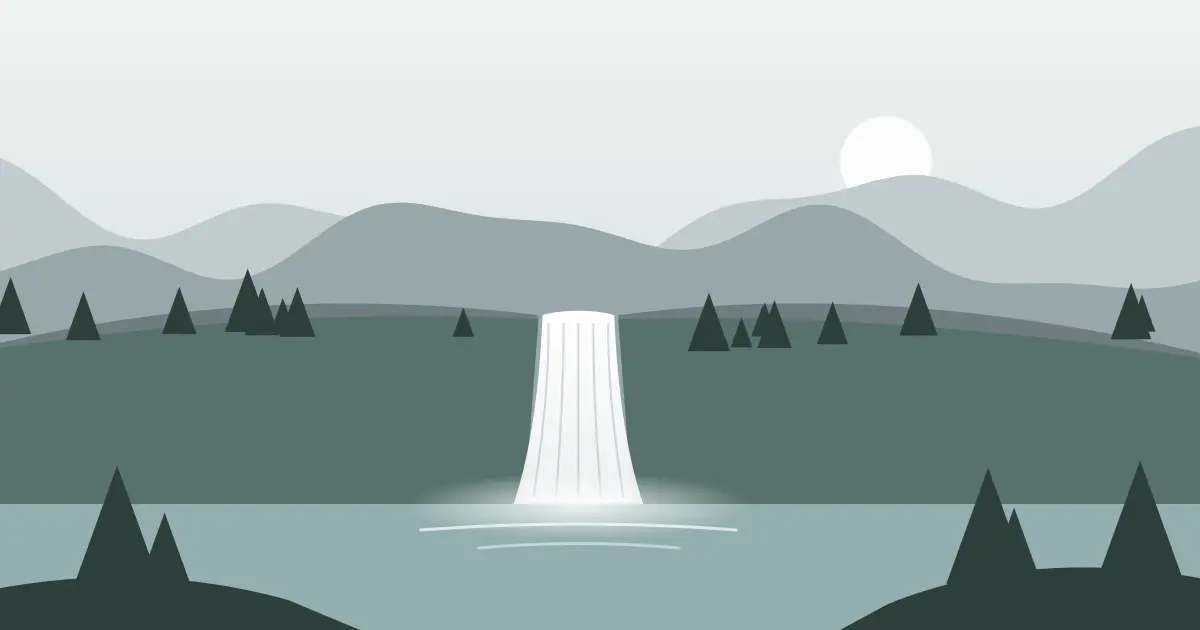 Illustrated featured image for Tappan Falls in Lemhi County, Idaho