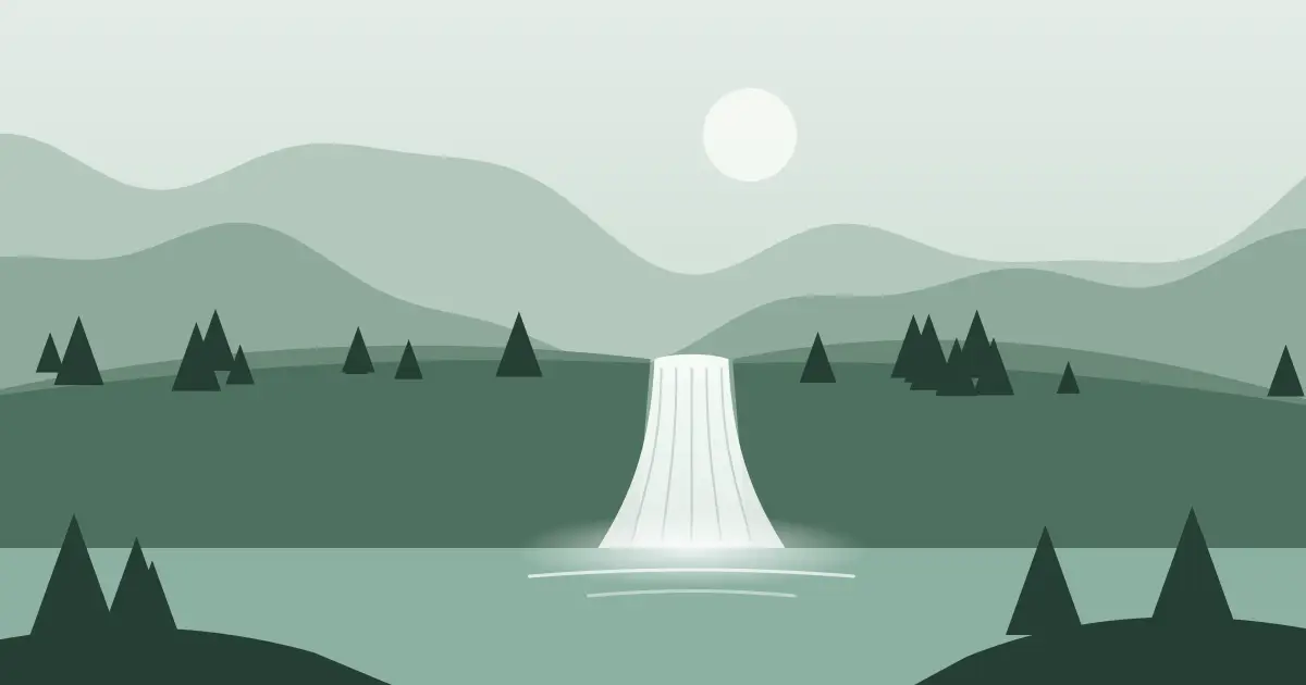 Illustrated featured image for Bear Creek Falls in Adams County, Idaho