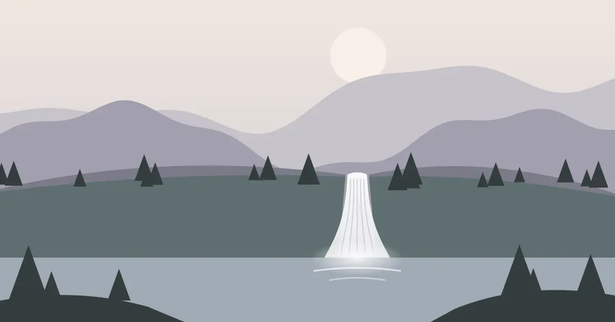 Illustrated featured image for Rush Falls in Washington County, Idaho