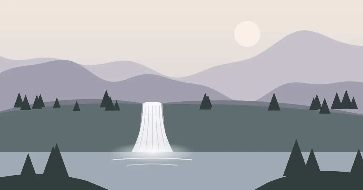 Illustrated featured image for Wildhorse Falls in Adams County, Idaho