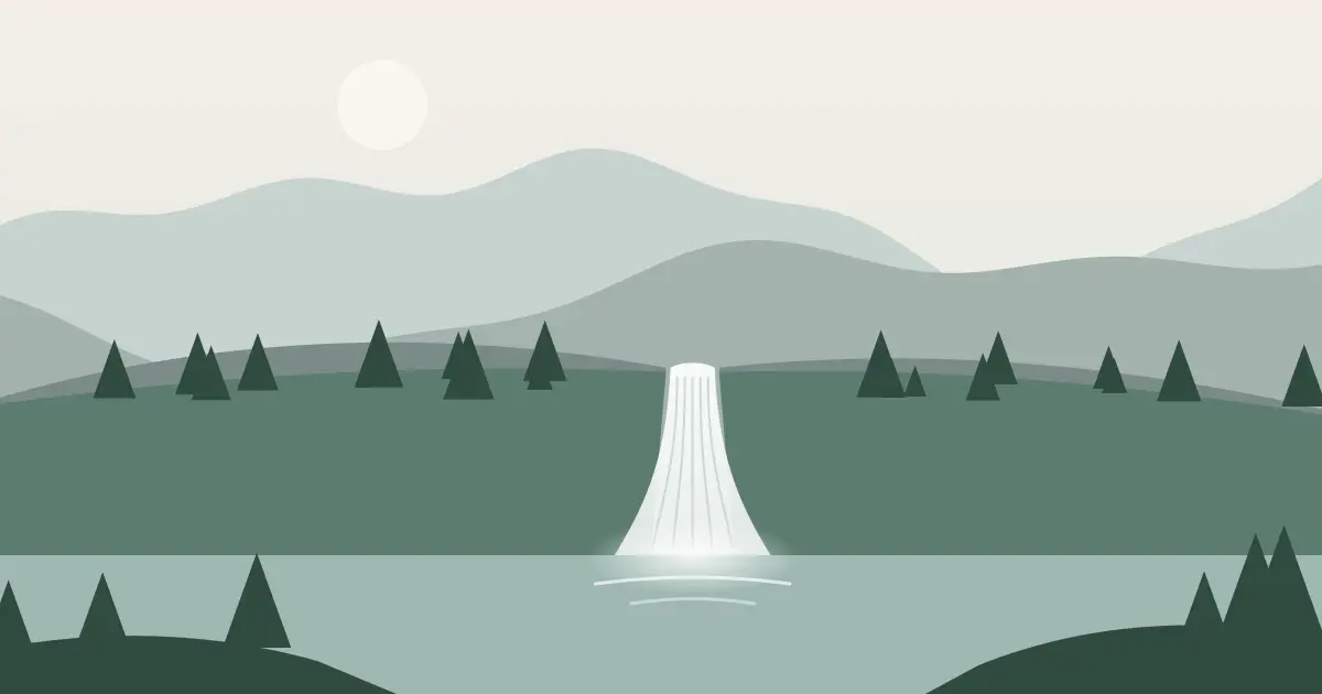Illustrated featured image for Mallard Creek Falls in Idaho County, Idaho