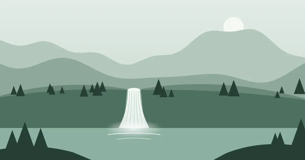 Illustrated featured image for Devlin Falls in Lemhi County, Idaho