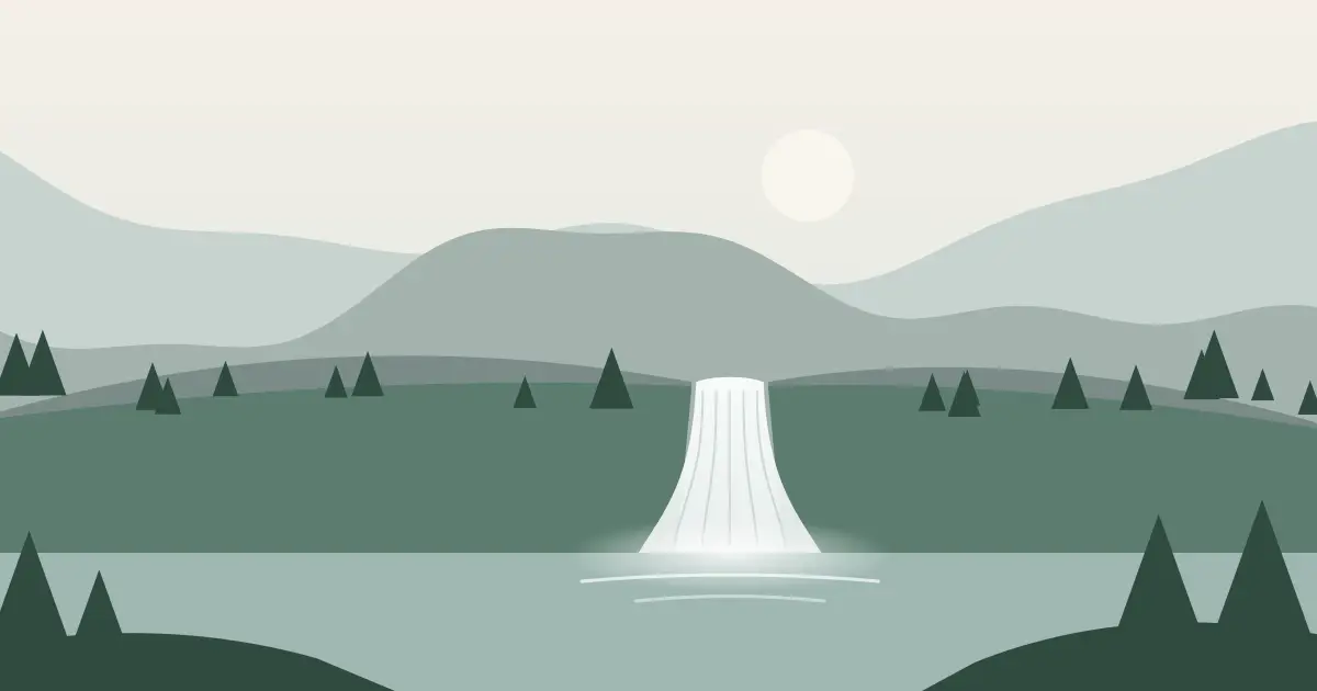 Illustrated featured image for Napias Creek Falls in Lemhi County, Idaho