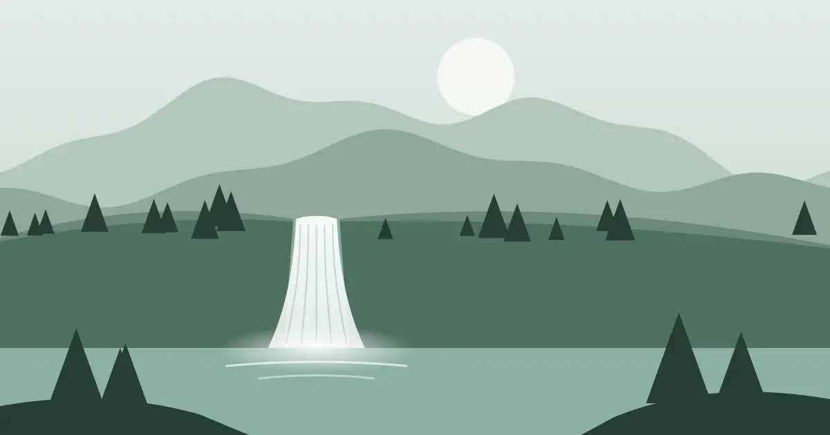Illustrated featured image for The Falls in Caribou County, Idaho