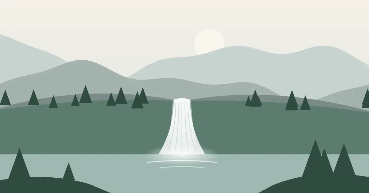 Illustrated featured image for Rambiker Falls in Shoshone County, Idaho