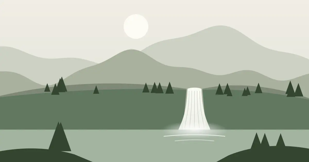 Illustrated featured image for Canyon Creek Cascade in DuPage County, Illinois
