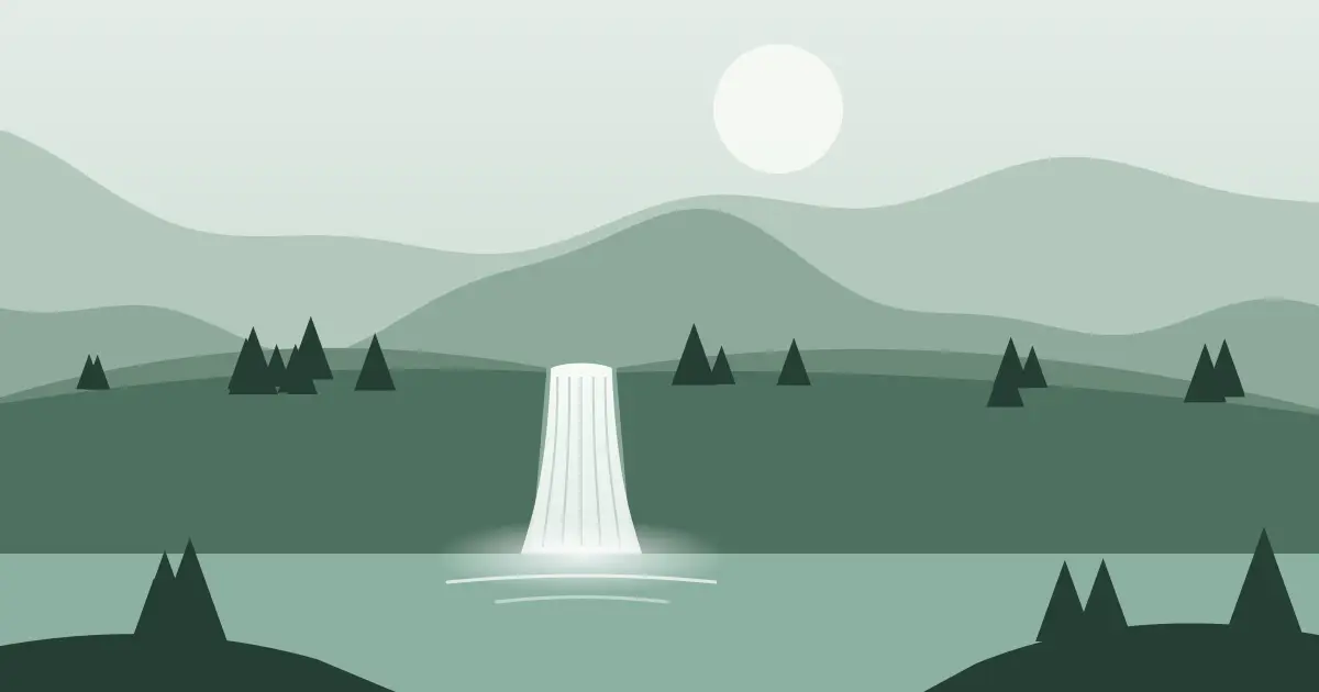 Illustrated featured image for The Big Falls in Meade County, Kentucky