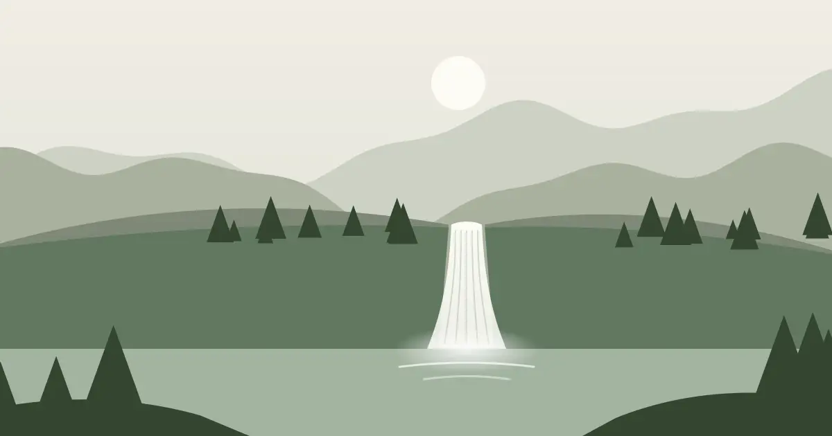 Illustrated featured image for Drennon Falls in Henry County, Kentucky